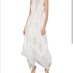 BCBG Andi Asymmetrical Lace Dress
